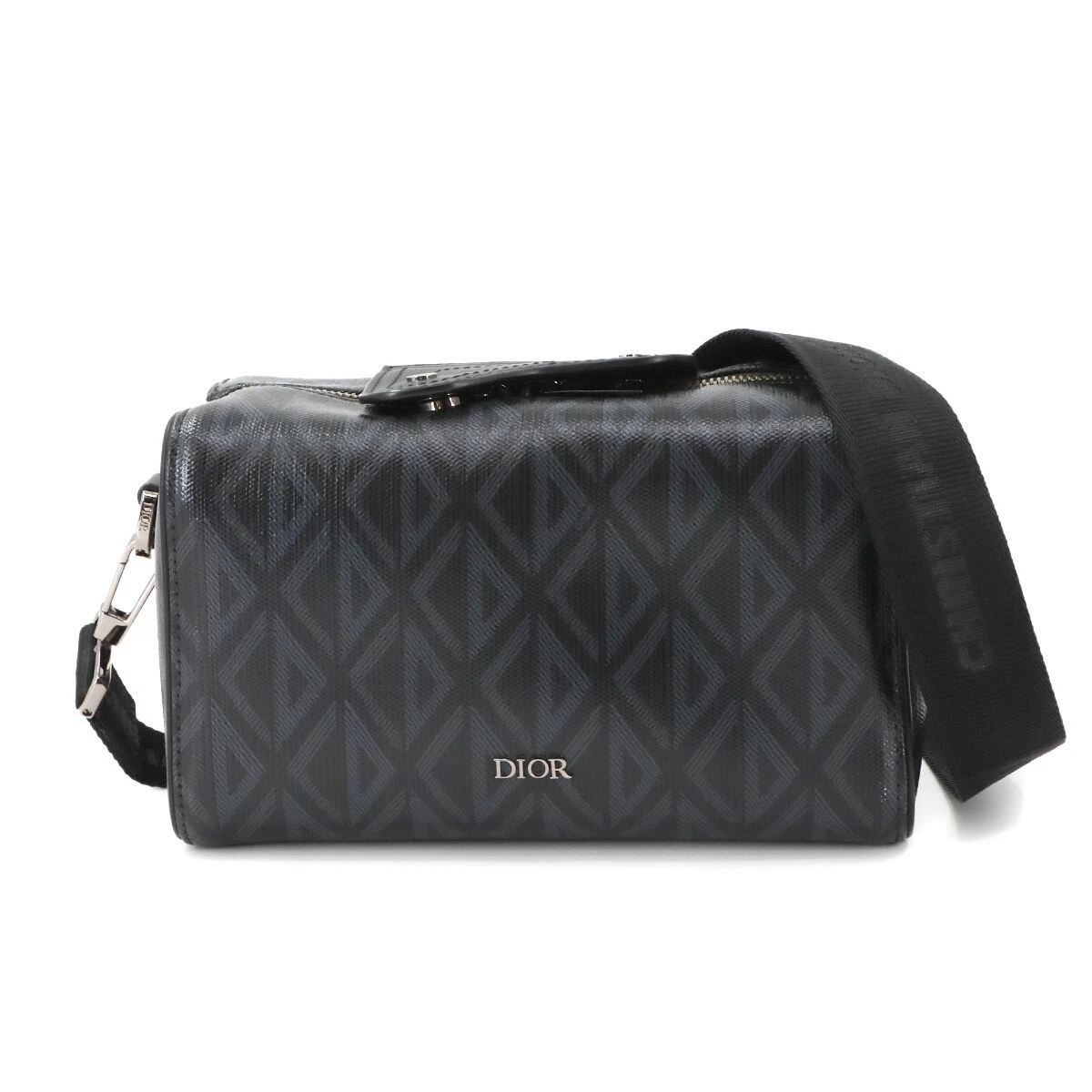 Christian Dior CD sac à bandoulière diamant PVC cuir noir 1ADPO249CDP 90265176