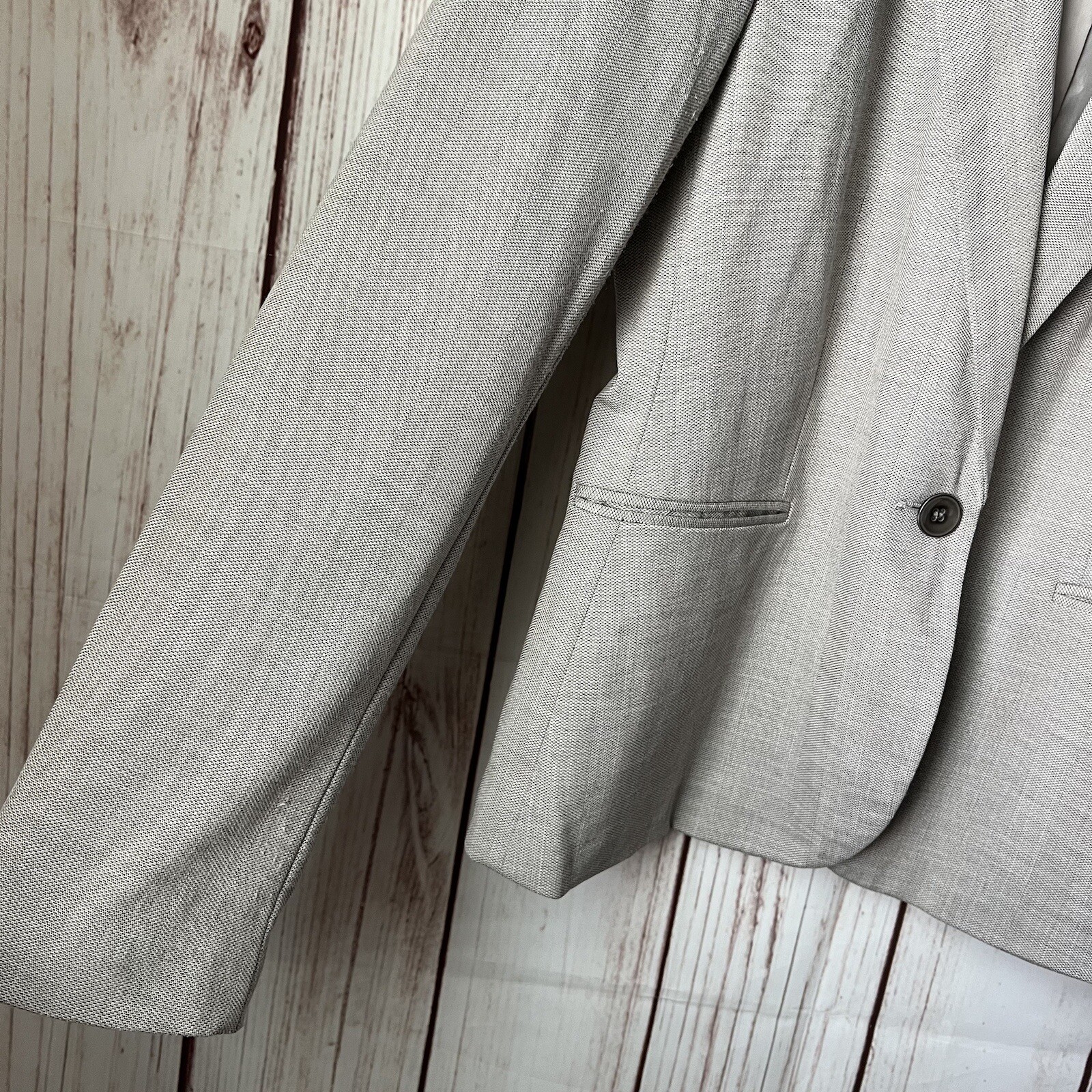 ZARA BASIC COLLECTION BLAZER SIZE 8 GRAY LONG SLE… - image 3