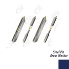 4 x Hinge Greasable Steel Bullet Weld 16x120mm Window Trailer Gate Door Caravan