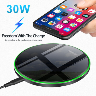 30W/20W/15W  Wireless Charger Induktive Ladegerät Pad Für Apple iPhone Samsung