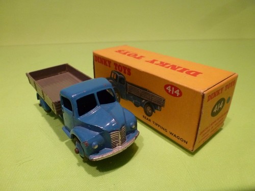 DINKY TOYS 414 DODGE REAR TIPPING WAGON - TIPPER - BLUE GREY - EXCELLENT IN BOX - Bild 10 von 11