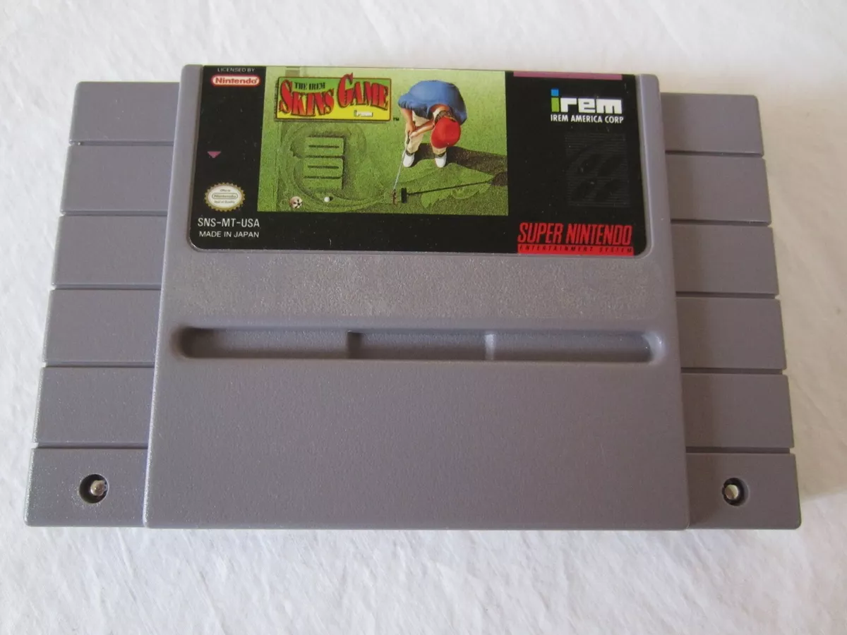 IREM Skins Game SNES Super Nintendo NOA Library Game Play Counselor Copy  RARE 715664391028