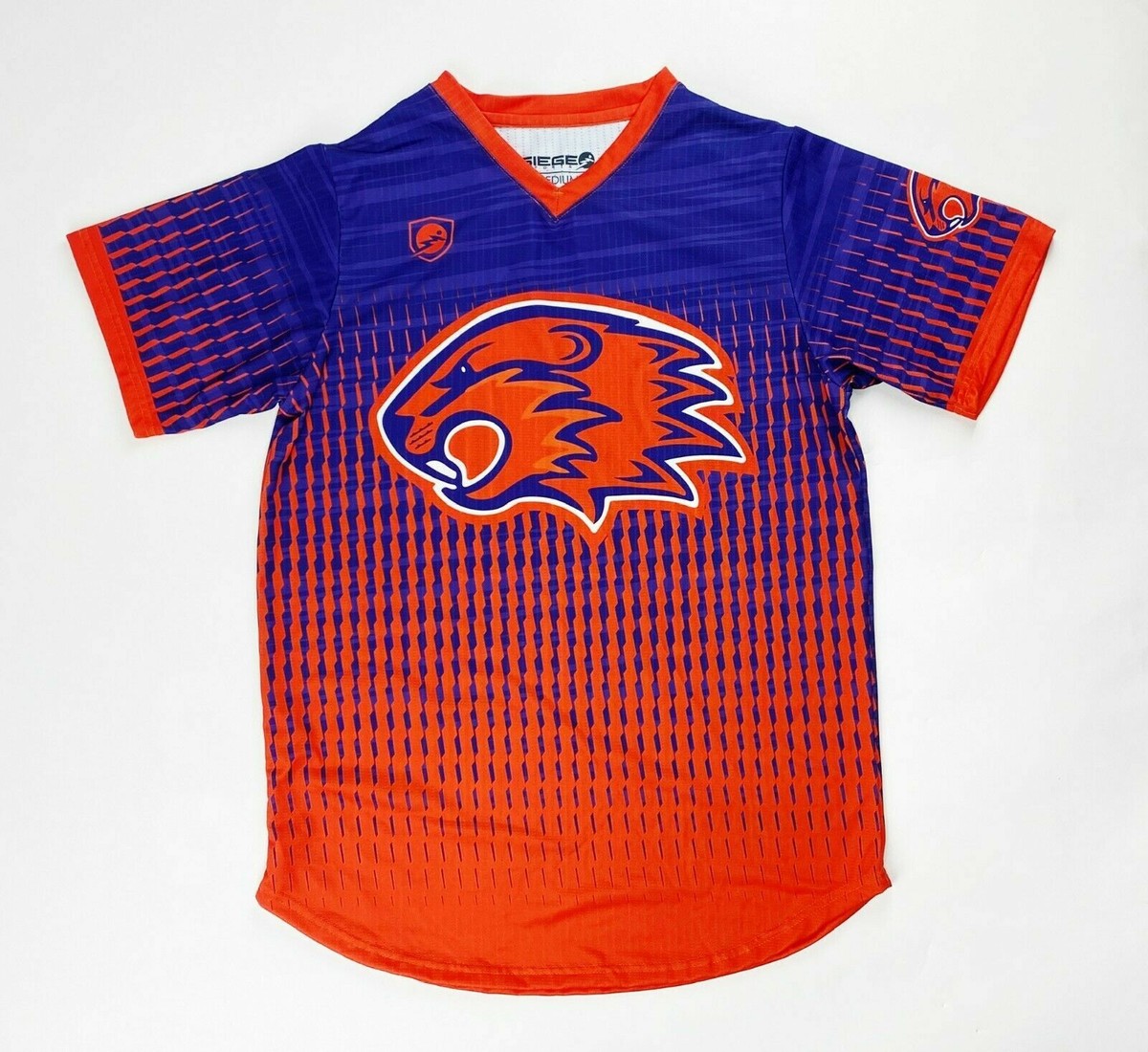 Seige Short Sleeve Baseball Beavers Jersey Men's M Purple Orange