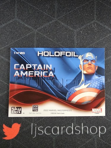 2022 Skybox Marvel Masterpieces Captain America Holofoil Small Dots B K1 - Picture 2 of 2