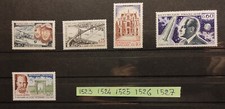 lot timbres france neuf** année 1967 n° 1523 1524 1525 1526 1527