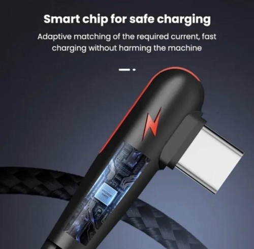 120W USB-C-Kabel 90 Grad Ellenbogen Handy schnell aufladen Handy-Ladekabel - Bild 5 von 9