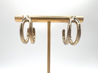 Belle Noel Kim Kardashian 14-Karat Gold Plated Small Hoop Earrings