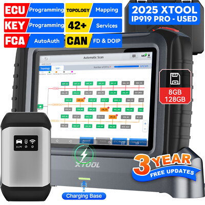 XTOOL USED IP919 PRO ECU Programming OBD2 Scanner Diagnostic Tool Key Programmer