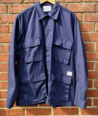 Mki Miyuki Zoku Navy Blue Cotton Jacket Overshirt Size Large