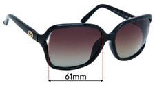 SFx Replacement Sunglass Lenses Fits Gucci Gg3658/f/s - 61mm Wide