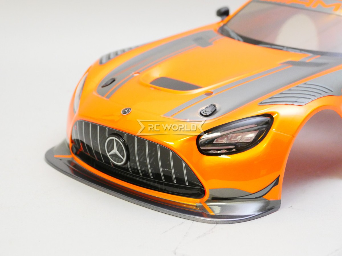 ⭐美品⭐Fierce Attack ゴールド ラジコンカー Kyosho 1/10 RC Body 2020 Mercedes AMG GT3 200mm ORANGE