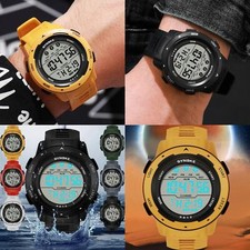 Fashion Men's Sports Watch LED Large Digital Waterproof Multifunction Wristwatch