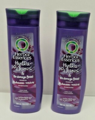 Lot of 2 Clairol Herbal Essences Hydra-Licious & De-damage Boost Shampoo 10.1 oz