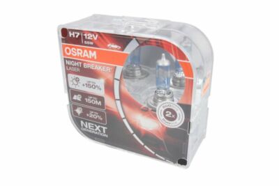 Osram H7 Night Breaker LASER Bulbs  +150% More Light (477) 64210NL-HCB DUO SET