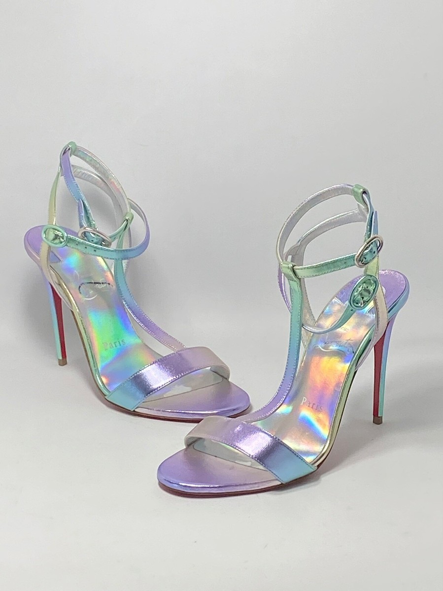 Christian Louboutin 100mm Mara Meatllic Leather Sandals size  display picture 1