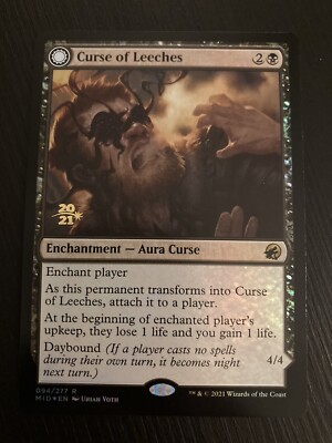 Curse of Leeches - MTG, MID, Midnight Hunt, Foil Date stamped 2022, Ex. Cond.