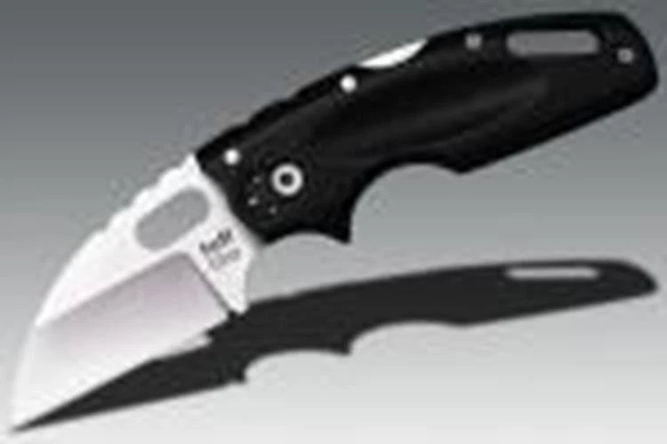 Cuchillo plegable japonés de acero inoxidable Cold Steel 20LT Tuff Lite borde liso negro Foto 2 de 4