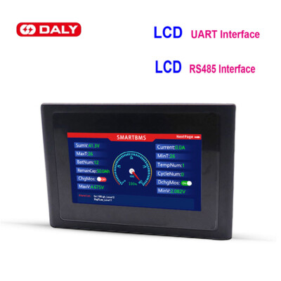 Daly BMS Board Accessories Touch Control Screen UART/RS485 LCD  Display Monitor
