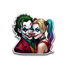 Harley Quinn & Joker Vinyl Sticker 4 inch For Laptop, Tumbler,  - DC Comics