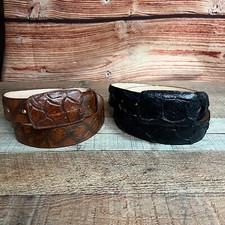 Cinto Unisex Piel Impreza PESCADO Men's Leather FISH Print Cowboy WESTERN Belt