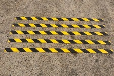 NON SLIP GRP HAZARD STRIPS FOR SLIPPERY DECKING WITH FREE SCREWS  