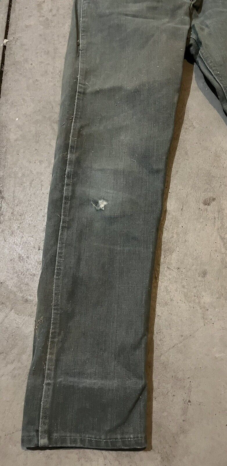 Vintage 1950’s LEE 101 Green Denim Zipper Jeans W… - image 3