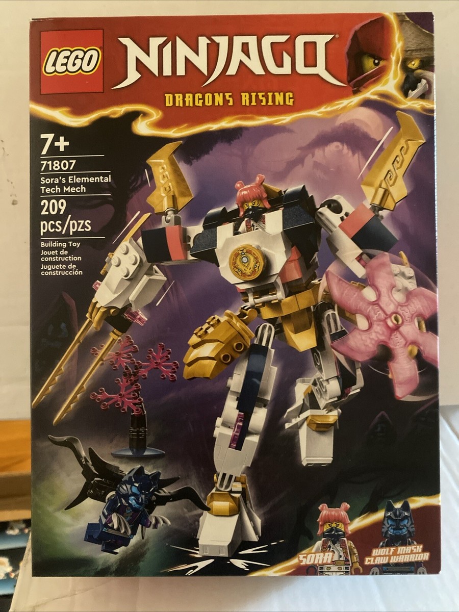 LEGO NINJAGO 71807 Sora's Elemental Tech Mech Suit Wolf Mask