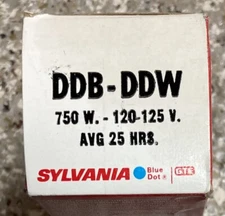 Sylvania Projector Bulb DDB DDW 120-125V 750W NIB New Old Stock