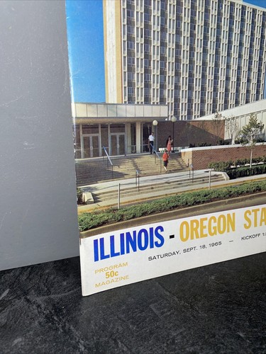 1965 Illinois Oregon State Football Program Vintage Illini OSU - Picture 2 of 5