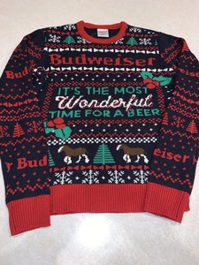 budweiser clydesdale christmas sweater