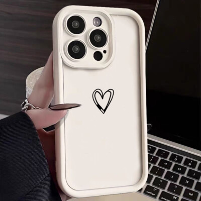 Stoßfeste Hülle Für iPhone 15 14 Pro Max 13 12 11 XR Herz Silikon TPU Soft Cover