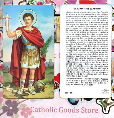 Oracion San Expedito Spanish Paperstock Holy Card Ebay