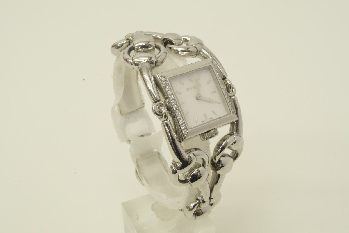 Authentic Gucci Signoria Watch Horsebit Stainless Steel 24mm