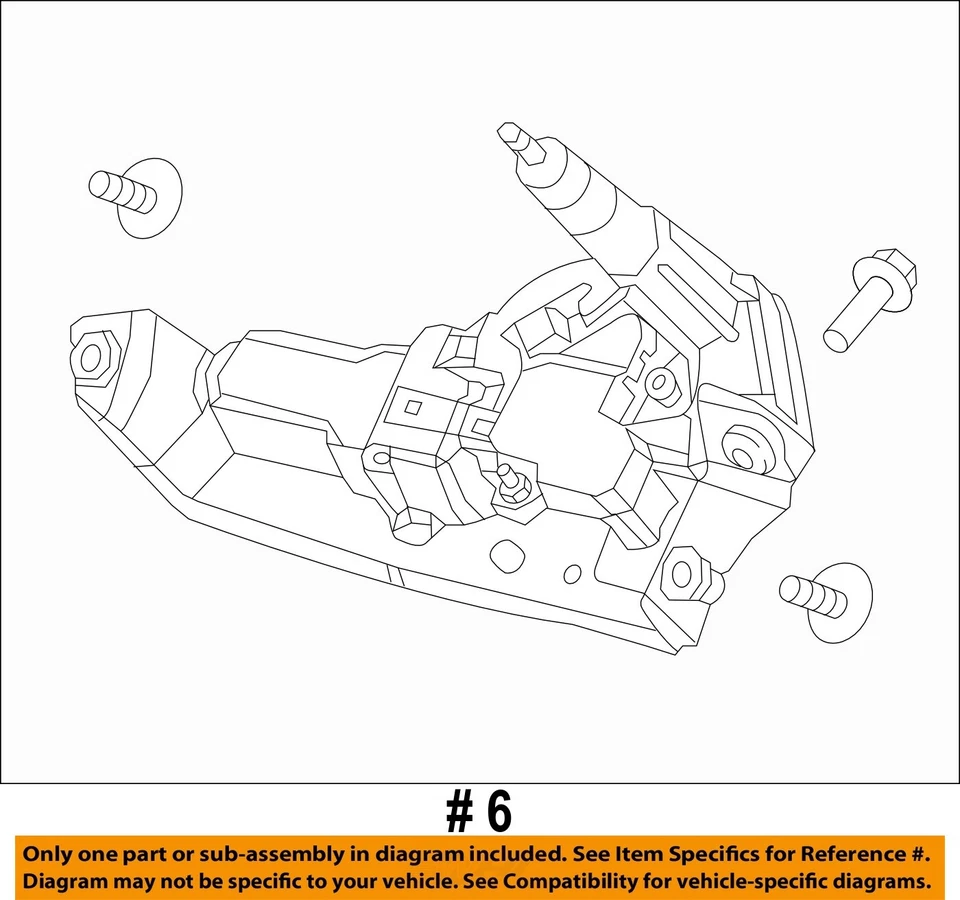 Motor limpiaparabrisas trasero de vidrio usado se adapta a: Acura Rdx 2016 grado B Foto 4 de 4