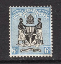 M17999 Nyasaland/Malawi 1895 SG24 - 6d black & blue