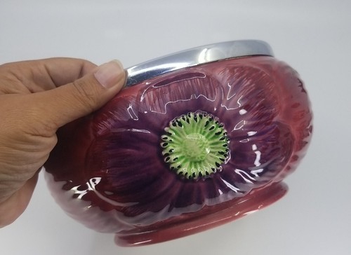 STAFFORDSHIRE Shorter & Sons 7.25" Bowl With Metal Rim - Picture 4 of 7