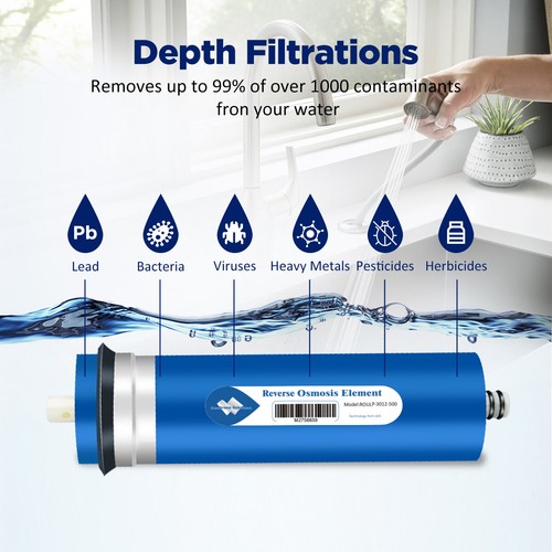 50/75/100/150/400/500/600 GPD Umkehrosmose RO Membran Wasserfilter 1812/3012 - Bild 3 von 27