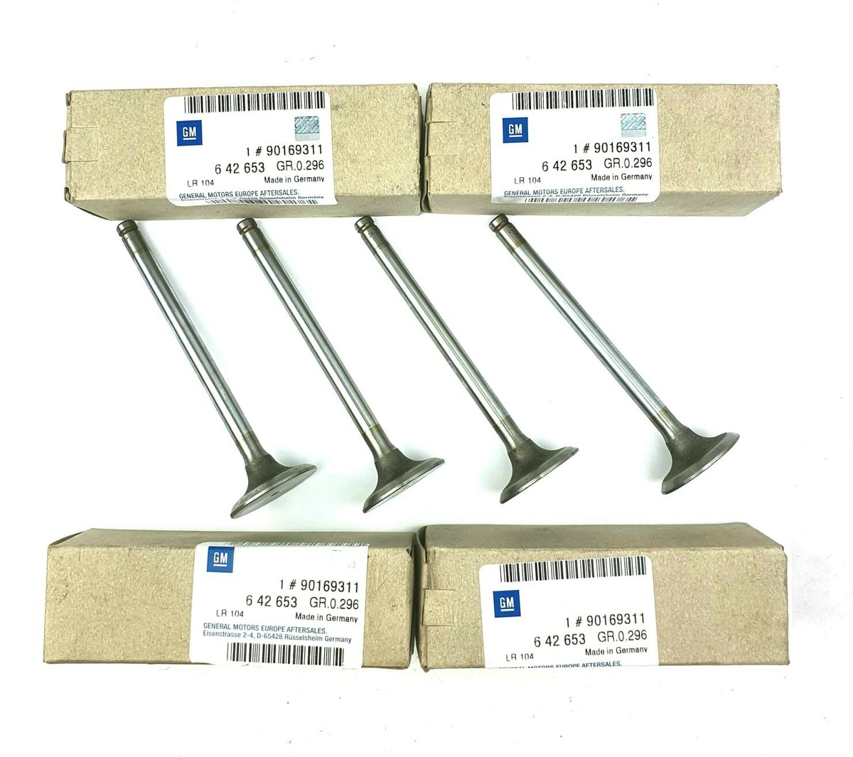 4X Original Opel GM Intake Valves 0.15Mm Astra, Kadett 4X Original Opel GM Intake Valves 0.15Mm Astra, Kadett