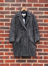 Isabel Marant Étoile Ladies Tweed Oversized Cocoon Wool Coat Xs Uk6 Us2 Eu34
