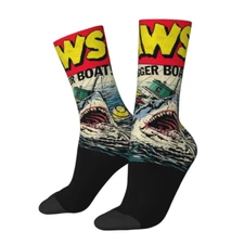 JAWS "We're Going To Need A Bigger Boat"Themed Unisex Teen/Adult Crew Socks OSFM