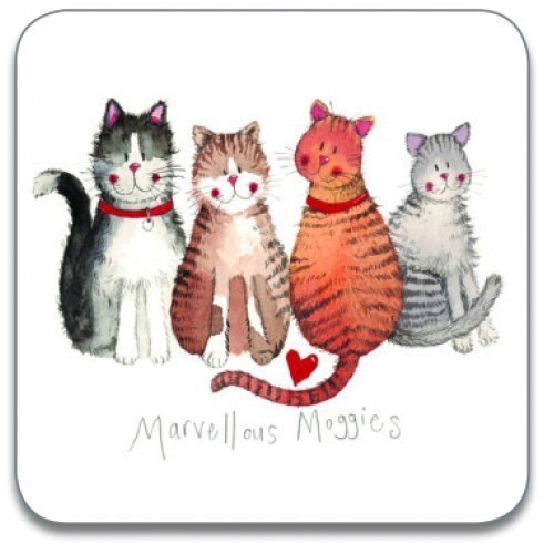 Marvellous Moggies Coaster, Alex Clark, Kitty Cats, Pets, Tea, Coffee C73