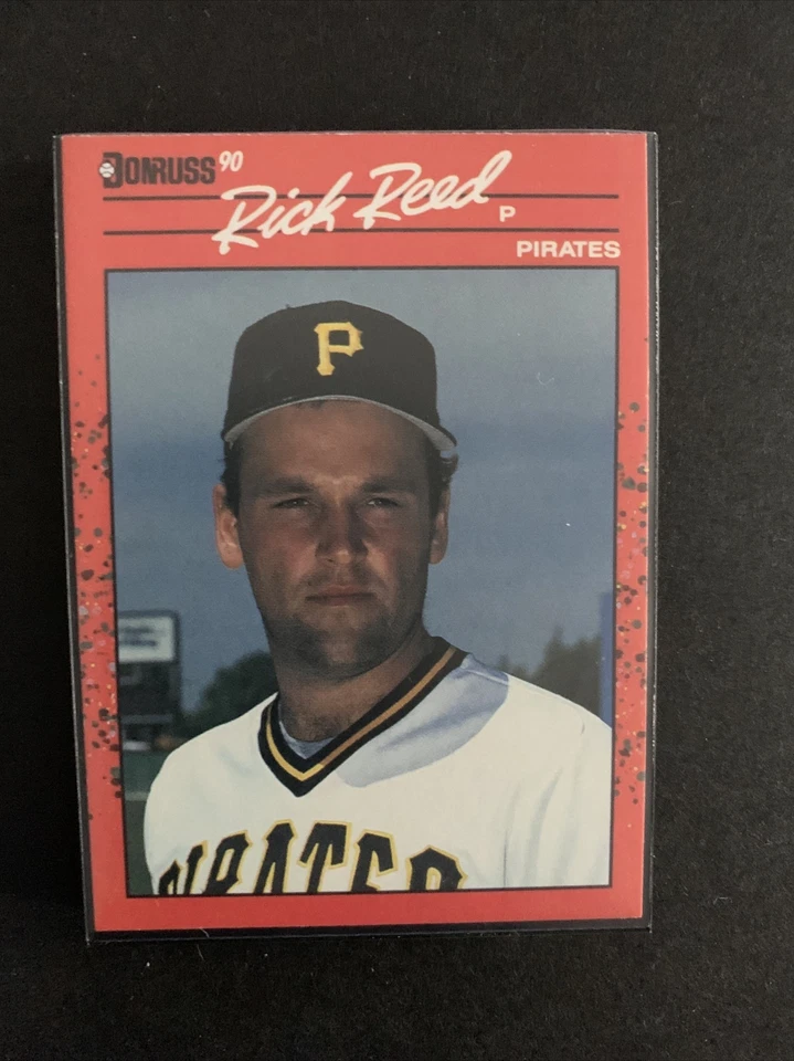 1990 Donruss Rick Reed Baseball Cards #527 with errors No Period After Inc. - Image 2 of 2