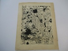 VINTAGE JAPANESE THEM JAPANAMATION DRAWING ORIGINAL CARTOON CHARACTERS ROBOTS