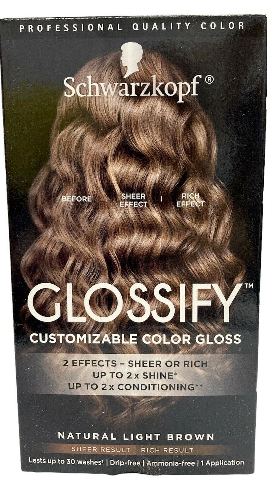 6 Pack Schwarzkopf Glossify Gloss Natual Light Brown Hair Color Application eBay