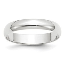 10k White Gold 4mm Round Wedding Band Ring Gift For Men Size 9