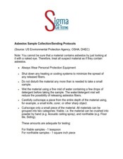 Asbestos test Lab Analysis Only No Kit - 24hr TAT- Sigma Lab- 1Sample