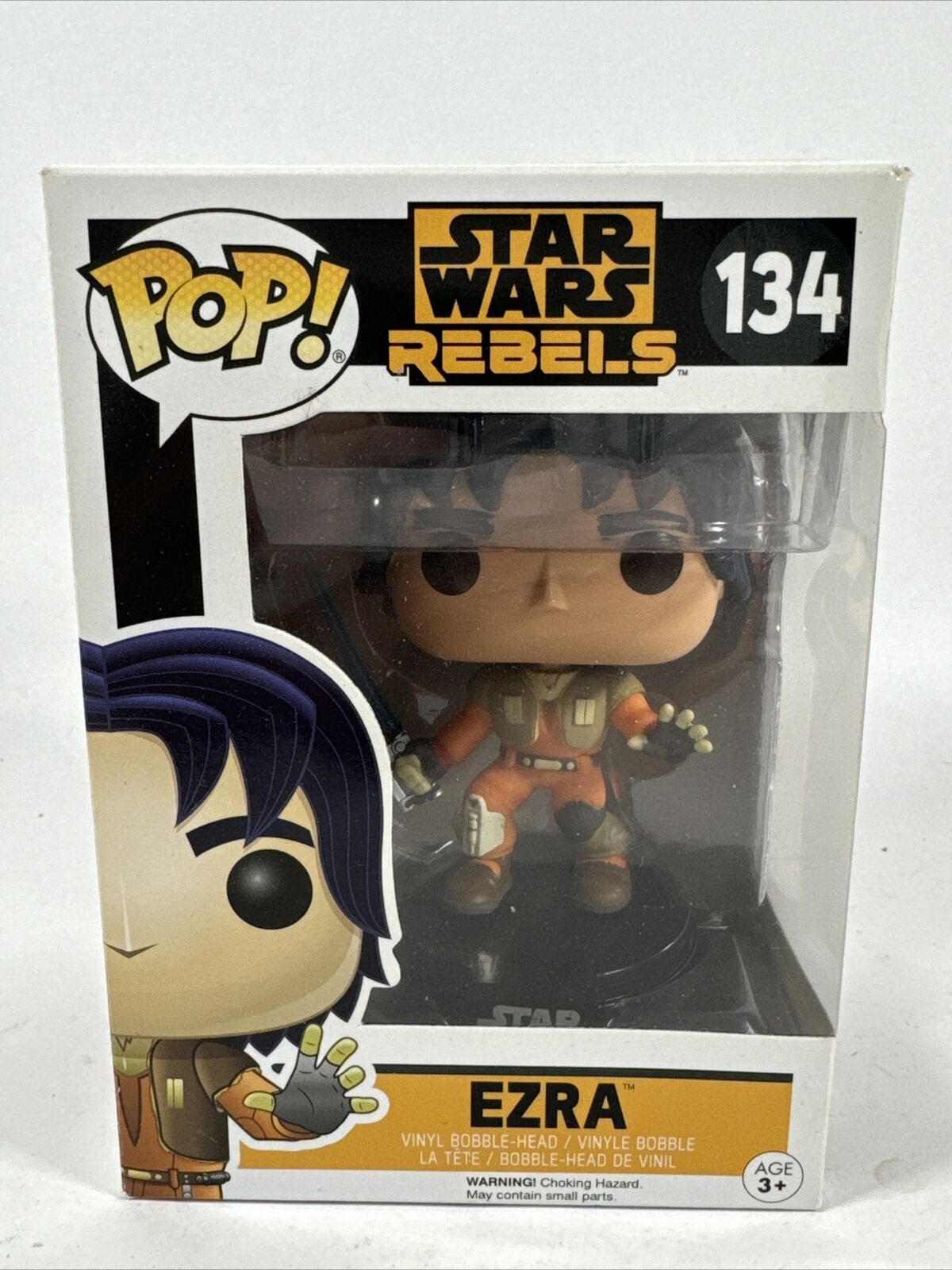 Funko Pop! Ezra Bridger #134, Star Wars Rebels Pop Protector Yellowing