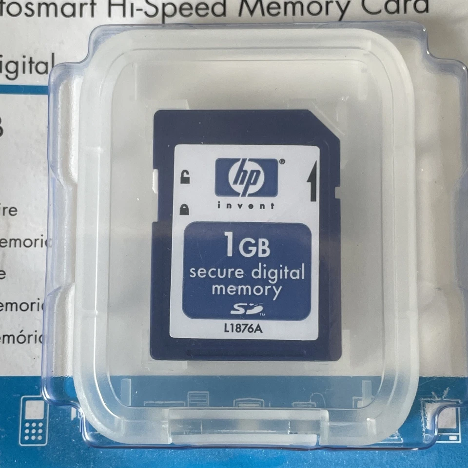 HP Photosmart Hi-Speed 1GB Memory Card - HP Invent, Secure Digital L1876A - Image 3 of 3