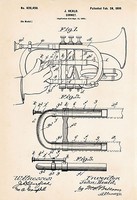 1899 Cornet Art Gifts Patent Print Drawing Gift Ideas For Cornet Players Brass 1899 Cornet Art Gifts Patent Print Drawing Gift Ideas For Cornet Players Brass