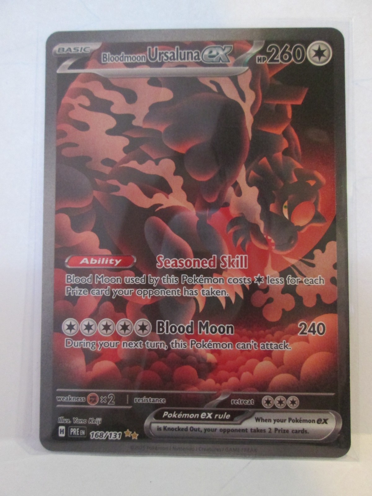 Bloodmoon Ursaluna ex 168/131 Sv: Prismatic Evolutions Holo